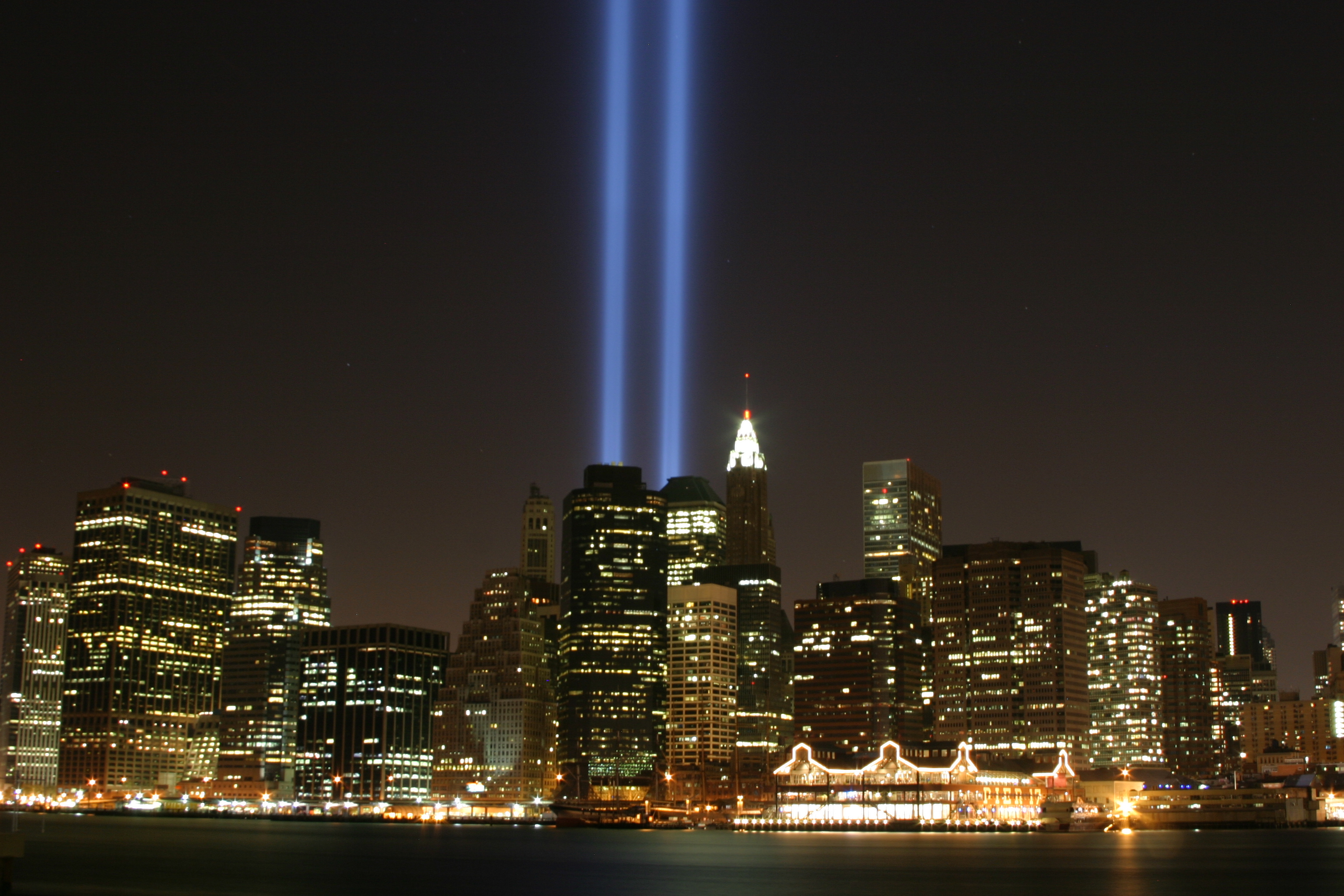 Aerial view of lower Manhattan New York